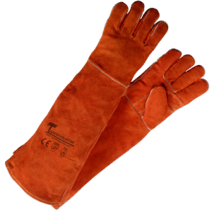Welding Gloves, Burnt orange 23-Inch Length Shoulder Split Cowhide (IT-103)