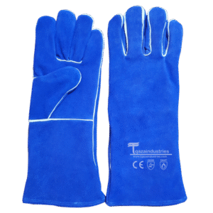 Blue Lined Welding Gloves (IT-129)