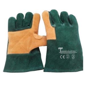 Green Lined With Yellow Palm Welding Gloves (IT-132)