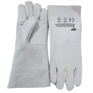 Chrome Leather Double Palm Welding Gloves With Lining (IT-135)
