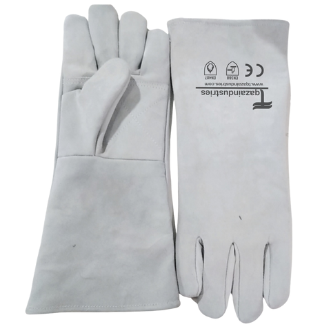 Chrome Leather Double Palm Welding Gloves With Lining (IT-135)
